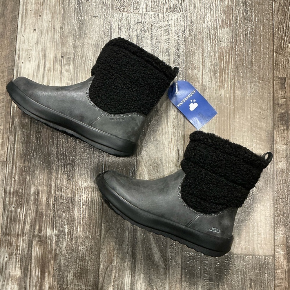 JBU Women's Cozy Black and Gray Winter Boots Size 7 - Picture 10 of 16